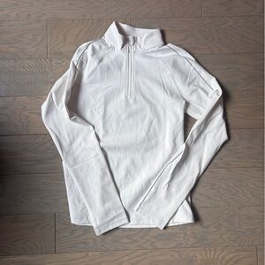 Outdoor Voices White Quarter Zip Long Sleeve Top